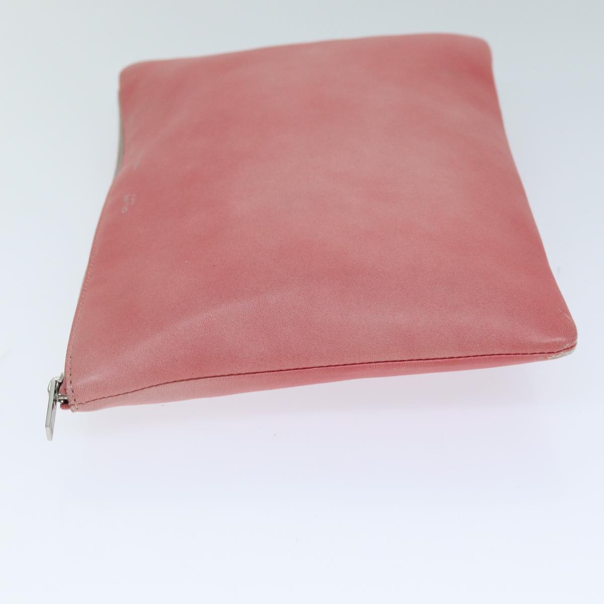 CELINE Clutch Bag Leather Pink Auth 76410