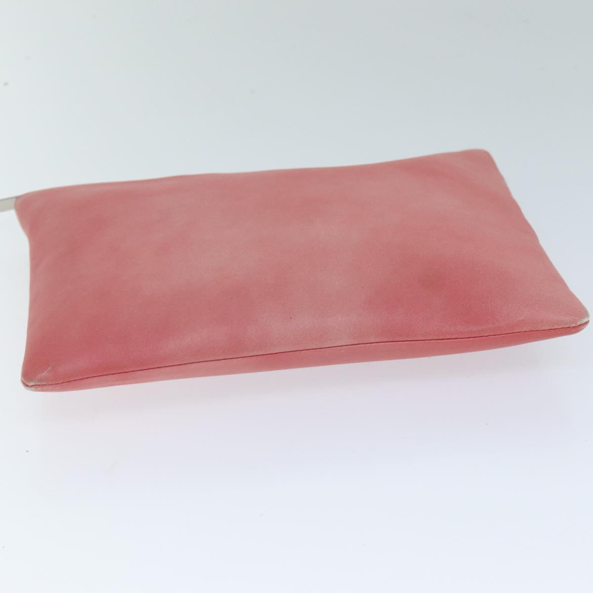 CELINE Clutch Bag Leather Pink Auth 76410