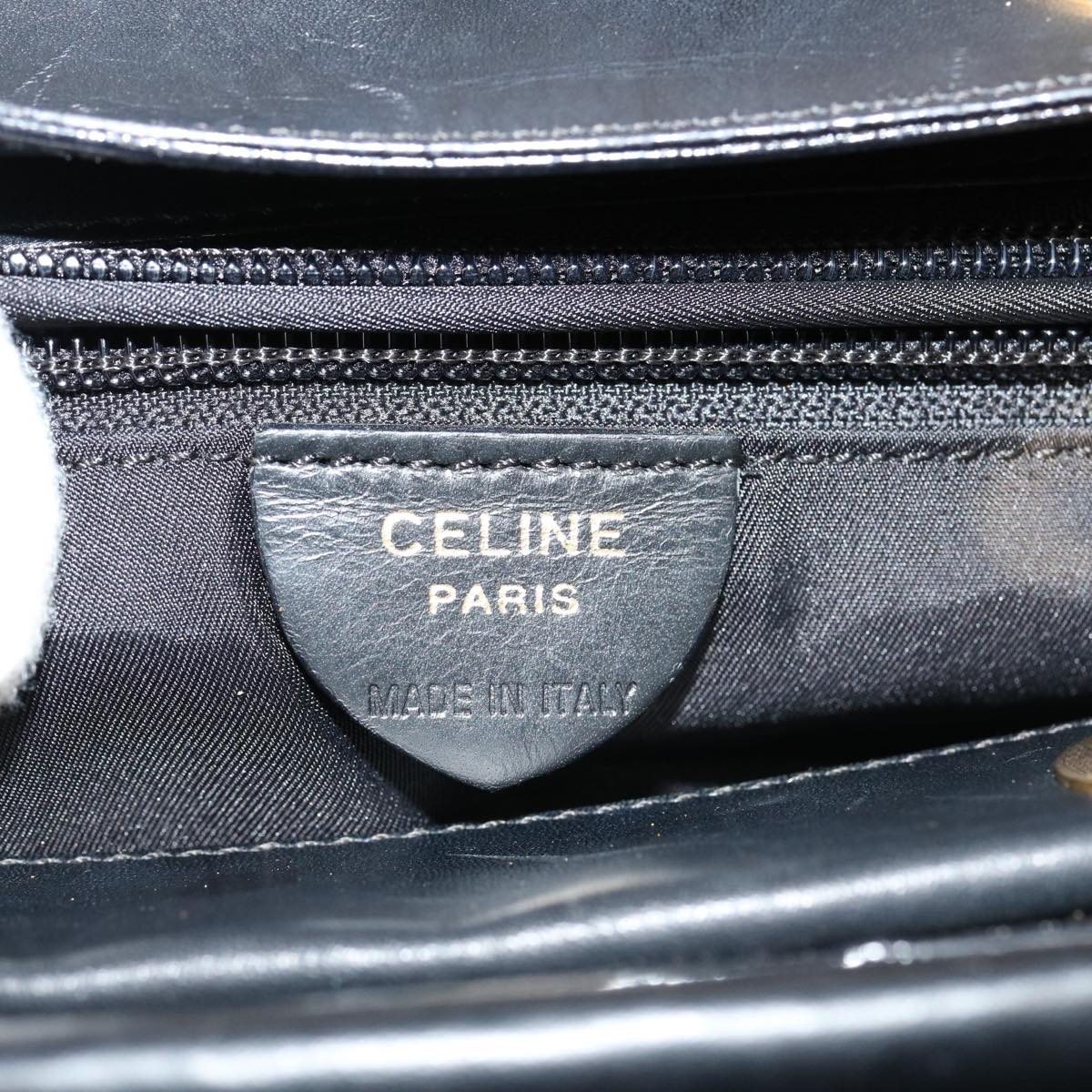 CELINE Shoulder Bag Nylon Black Auth 76411