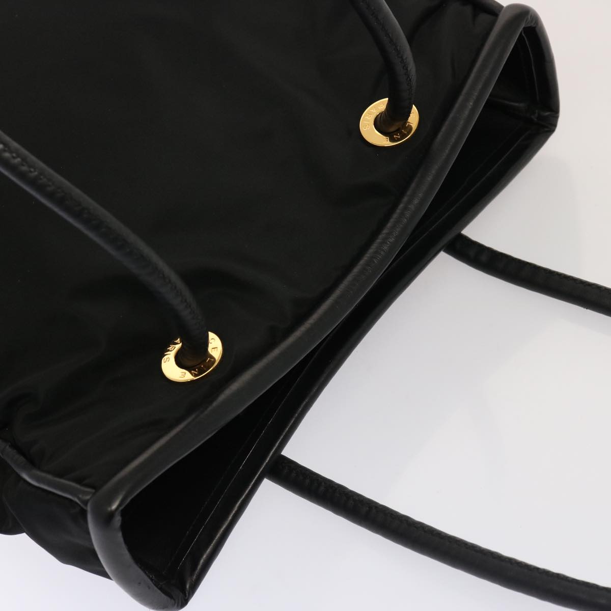 CELINE Shoulder Bag Nylon Black Auth 76411