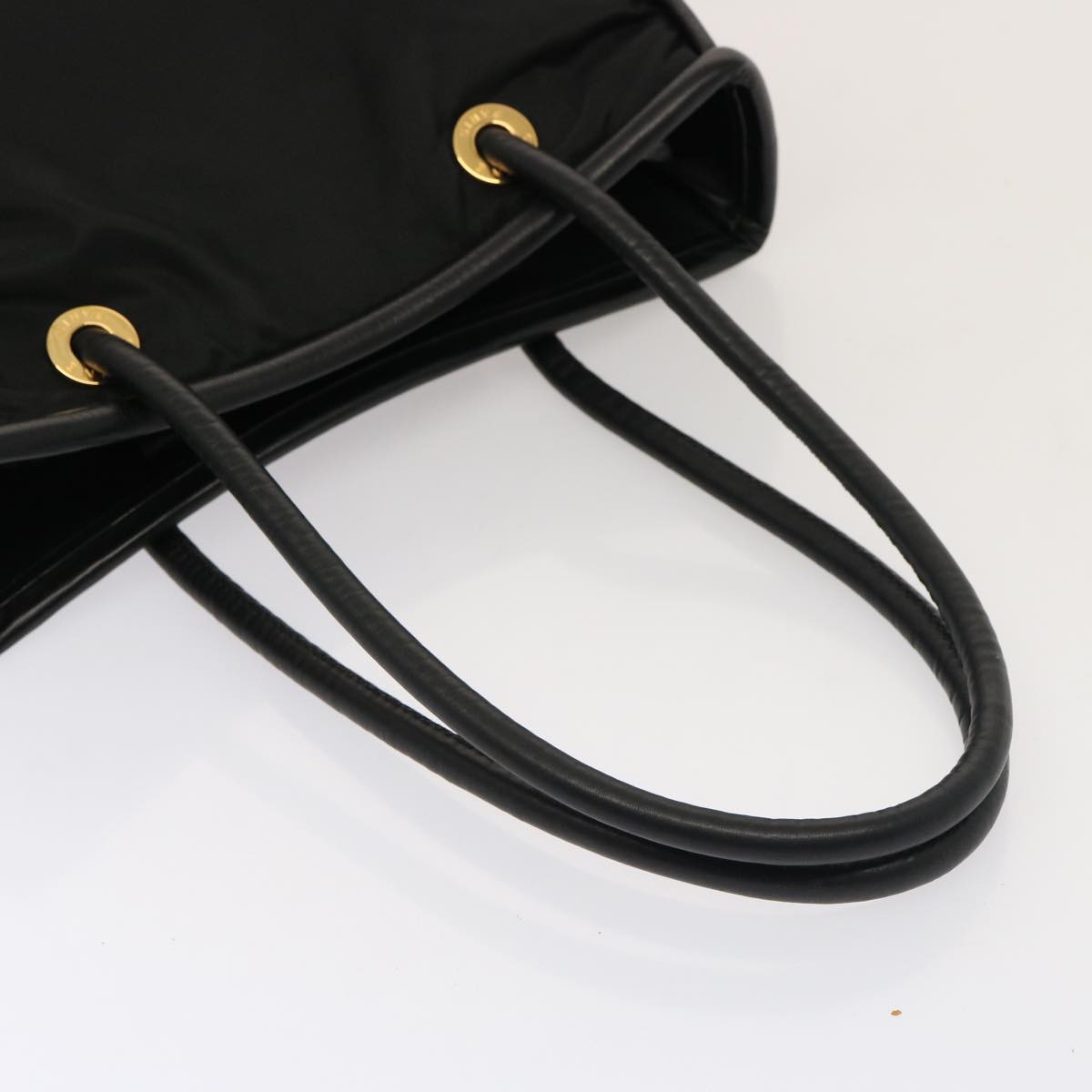 CELINE Shoulder Bag Nylon Black Auth 76411