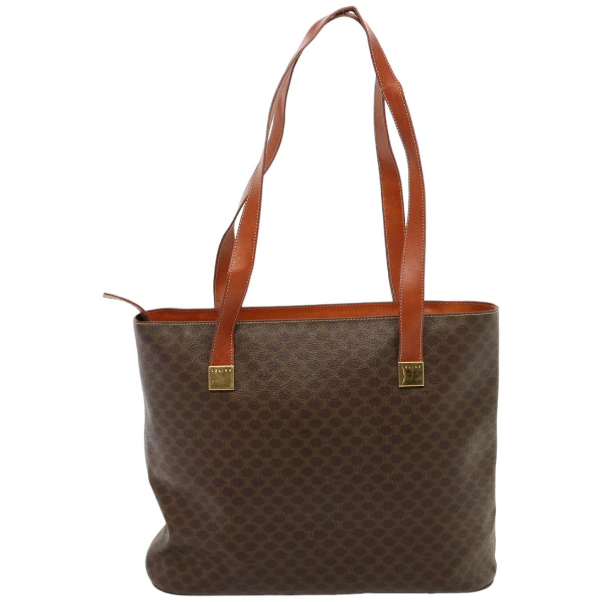 CELINE Macadam Canvas Tote Bag PVC Brown Auth 76415 - 0