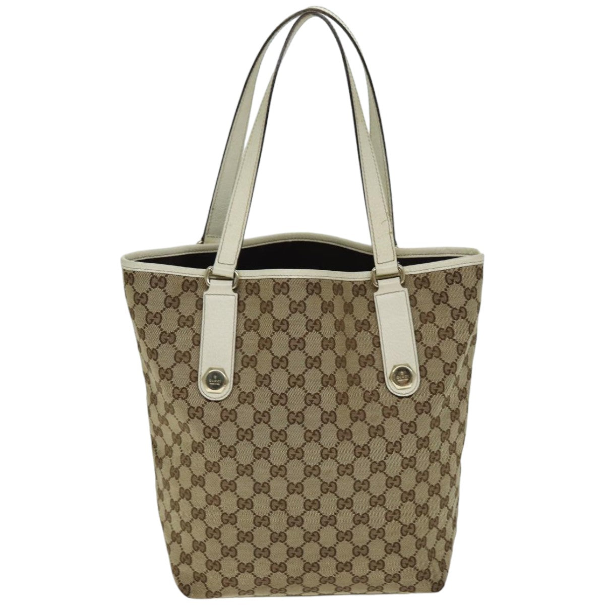 GUCCI GG Canvas Tote Bag Beige 153009 Auth 76417 - 0