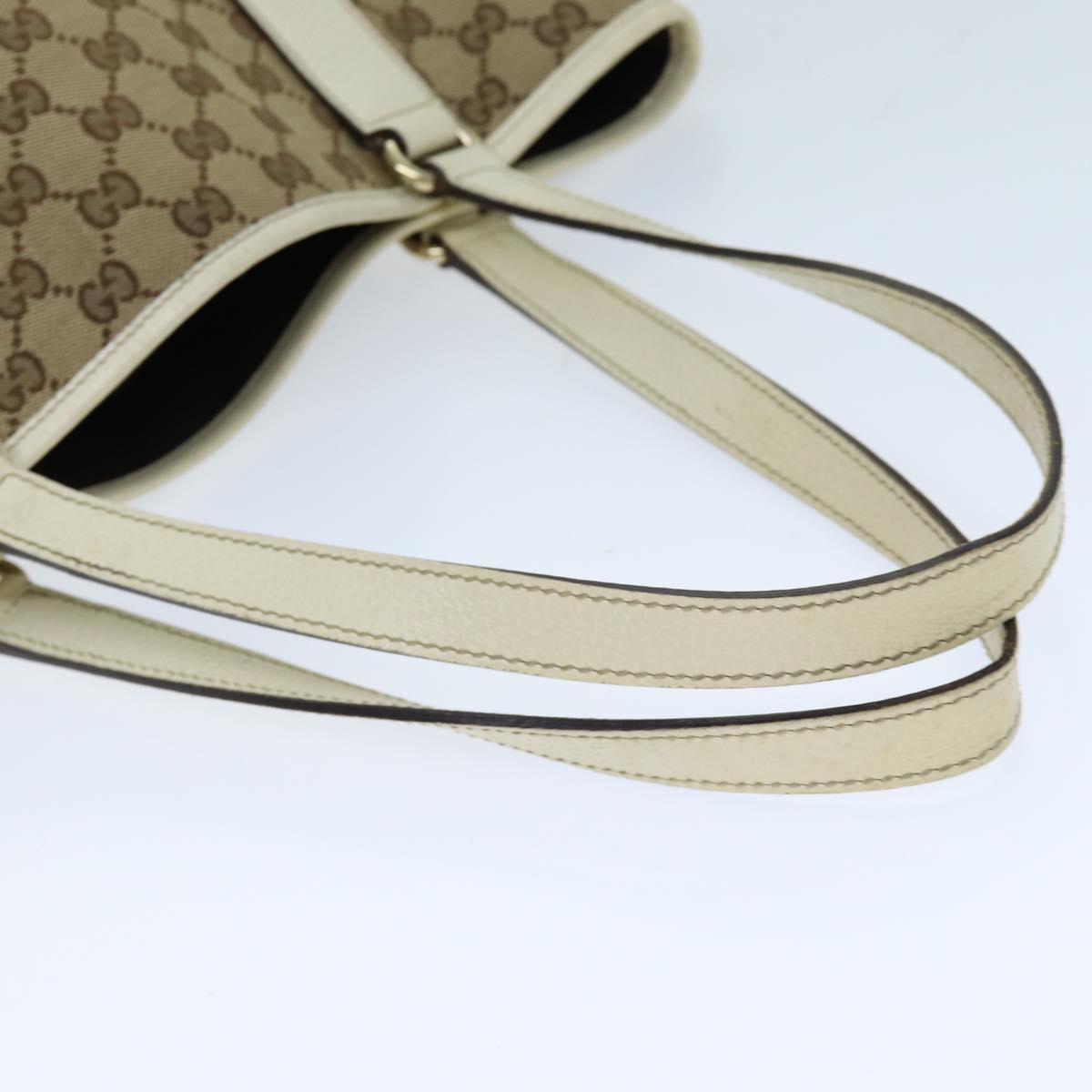 GUCCI GG Canvas Tote Bag Beige 153009 Auth 76417