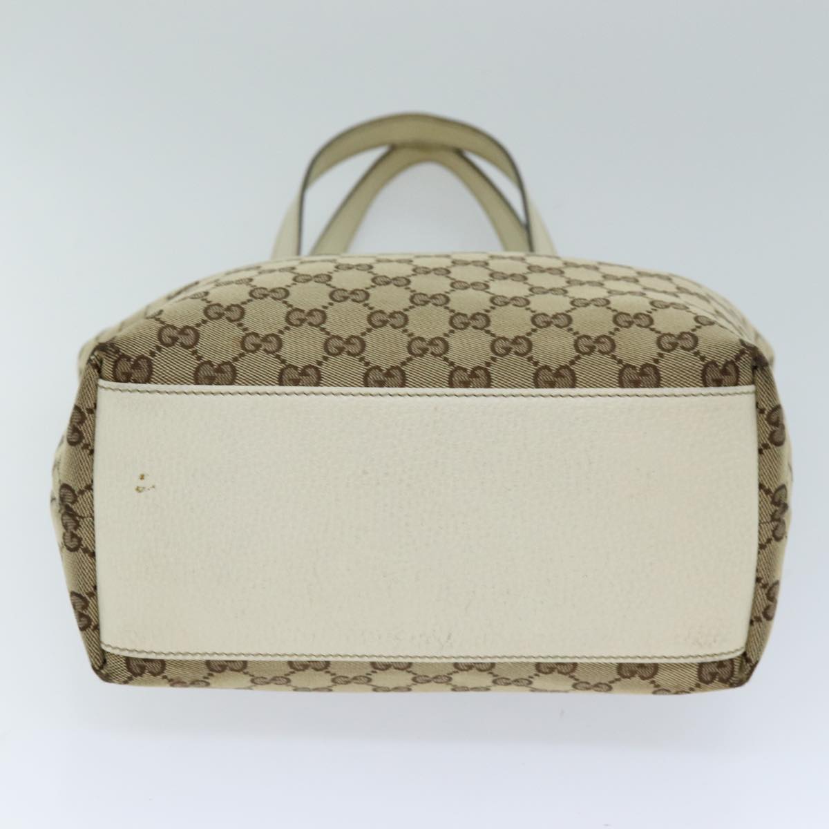 GUCCI GG Canvas Tote Bag Beige 153009 Auth 76417