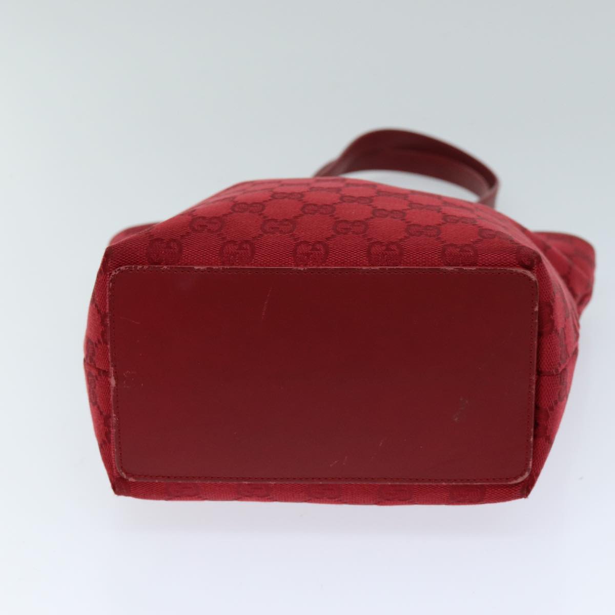 GUCCI GG Canvas Tote Bag Red 002 1099 Auth 76418