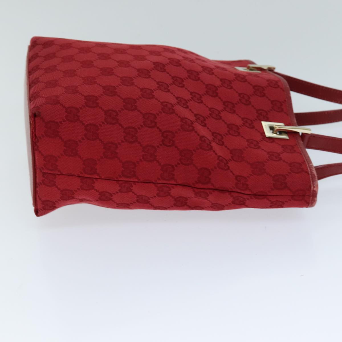 GUCCI GG Canvas Tote Bag Red 002 1099 Auth 76418