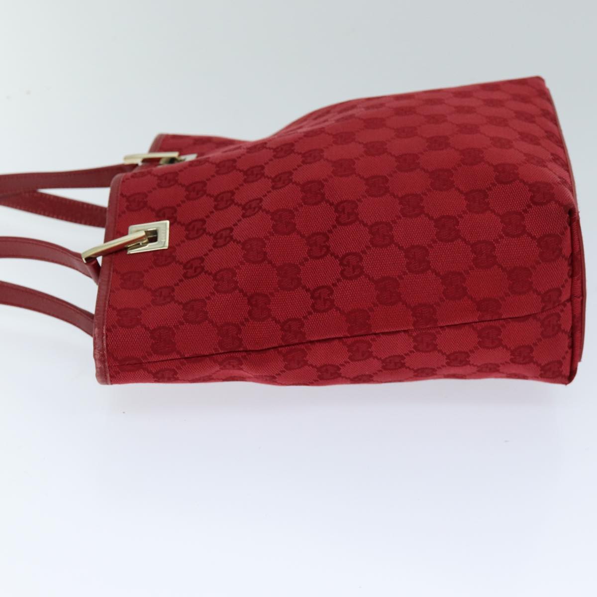 GUCCI GG Canvas Tote Bag Red 002 1099 Auth 76418