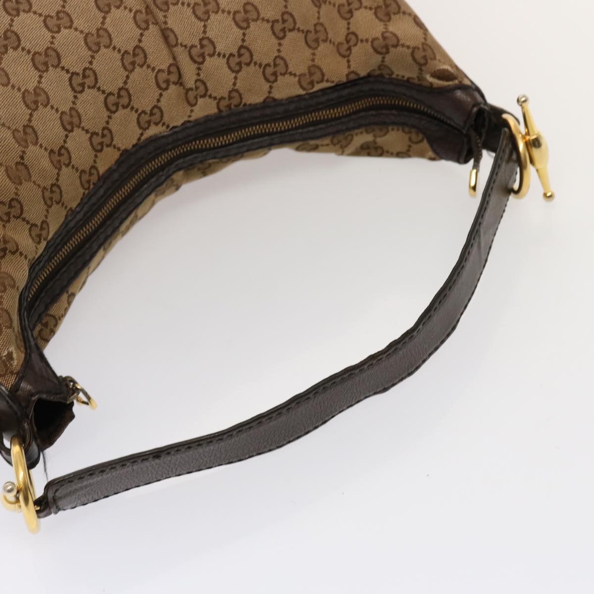 GUCCI GG Canvas Shoulder Bag Beige 211966 Auth 76419