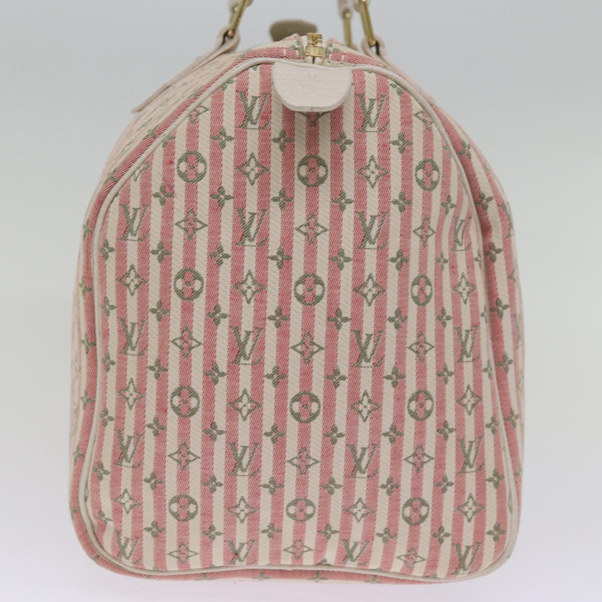 LOUIS VUITTON Monogram Mini Lin Croisette Speedy 30 Bag Pink M95501 Auth 76422A