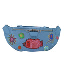 LOUIS VUITTON Taurillon Monogram Maxi Bum Bag bag Light Blue M21715 Auth 76433A-13