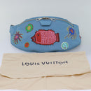 LOUIS VUITTON Taurillon Monogram Maxi Bum Bag bag Light Blue M21715 Auth 76433A-12