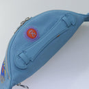 LOUIS VUITTON Taurillon Monogram Maxi Bum Bag bag Light Blue M21715 Auth 76433A-6
