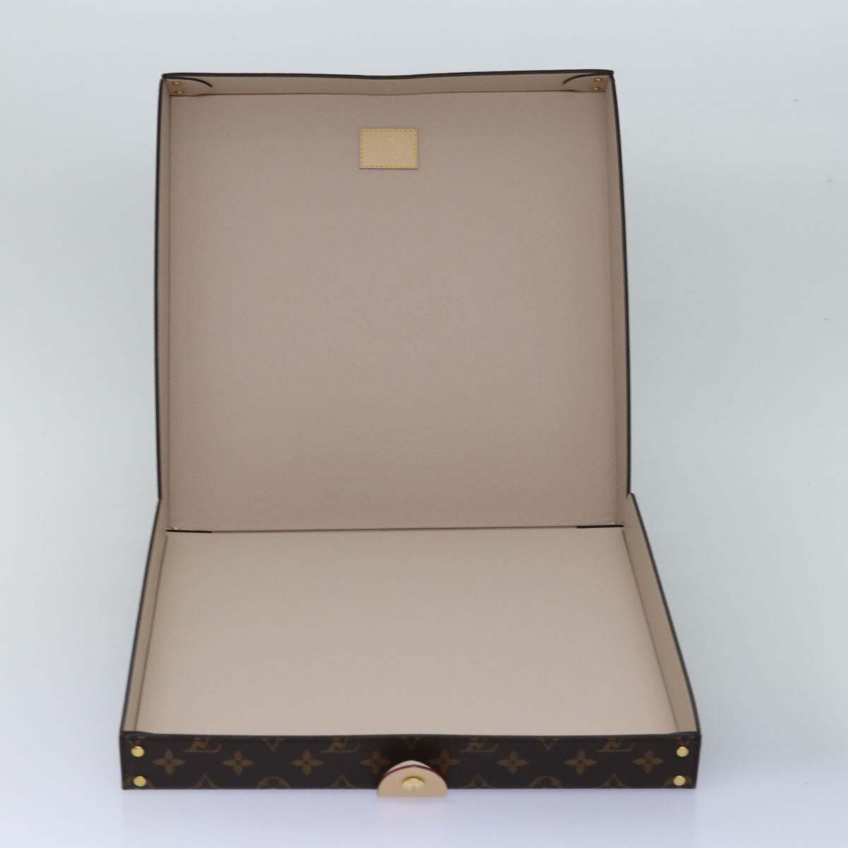 LOUIS VUITTON Monogram Record Case Pizza Box GI0634 LV Auth 76434SA