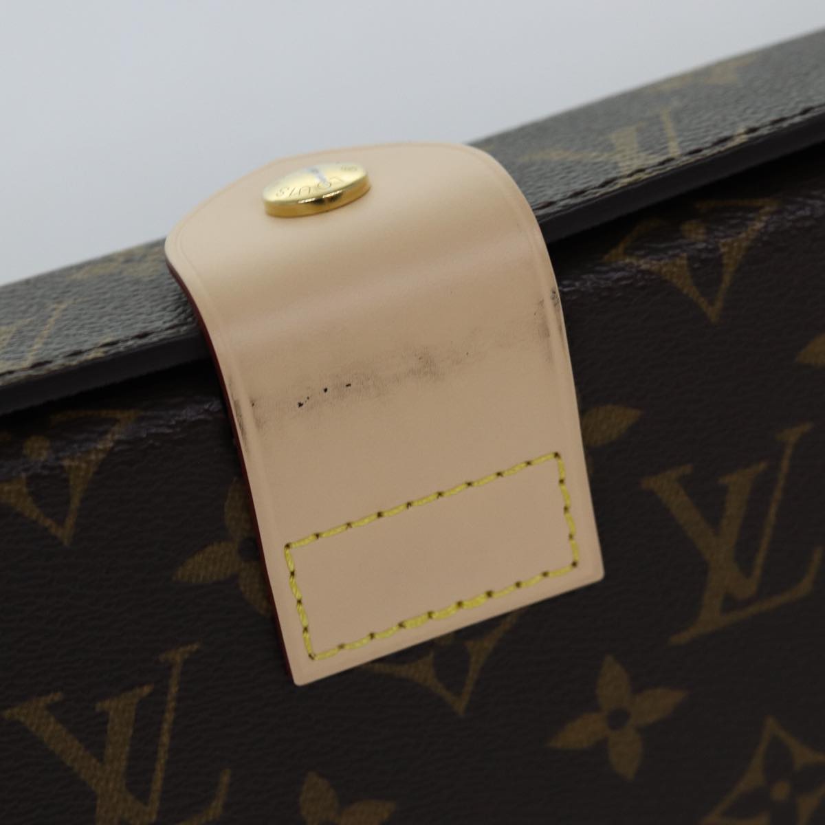 LOUIS VUITTON Monogram Record Case Pizza Box GI0634 LV Auth 76434SA