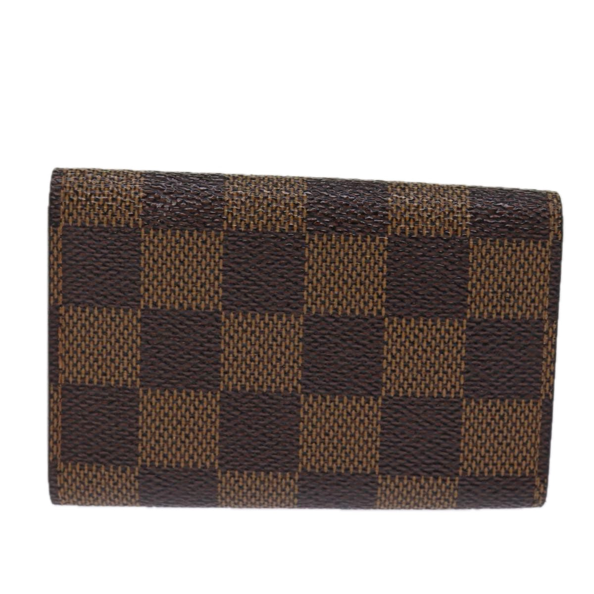 LOUIS VUITTON Damier Ebene Multi Cles 6 Key Case N62630 LV Auth 76437