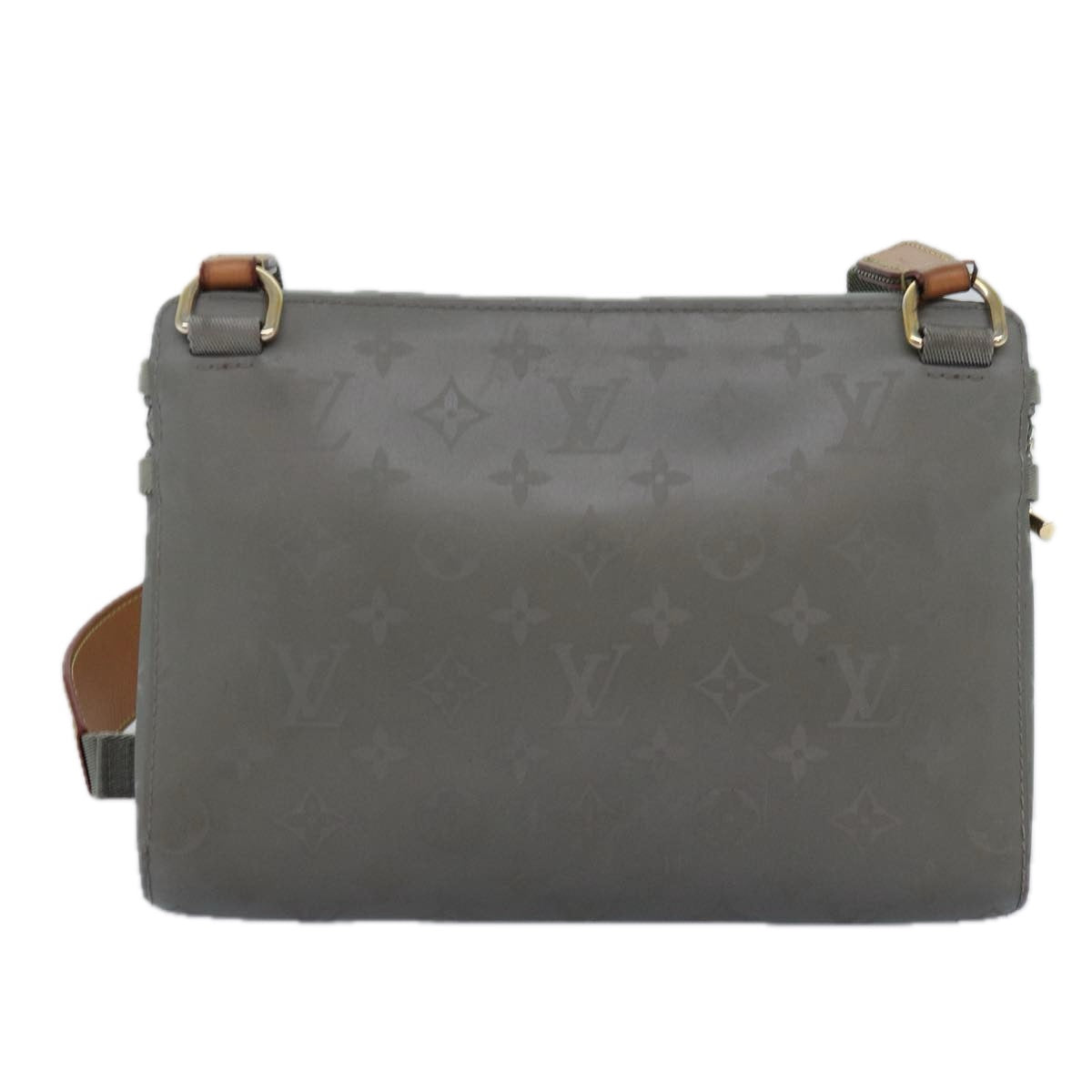 LOUIS VUITTON Monogram Titanium Messenger PM Shoulder Bag Gray M43889 Auth 76439