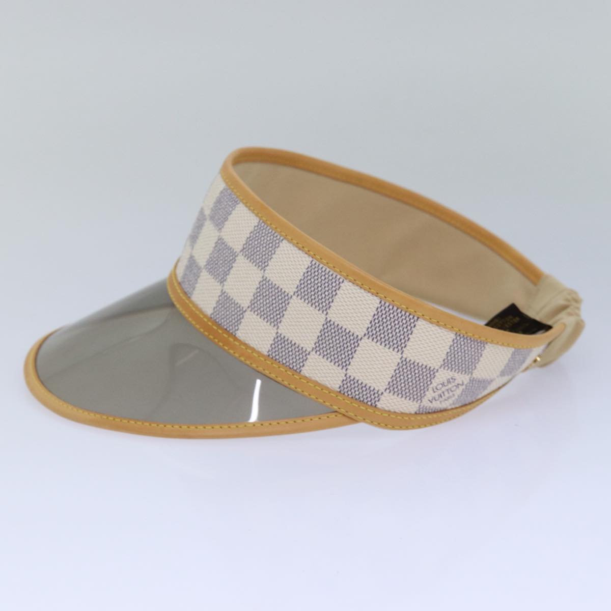 LOUIS VUITTON Damier Azur Sun Visor M72583 LV Auth 76440