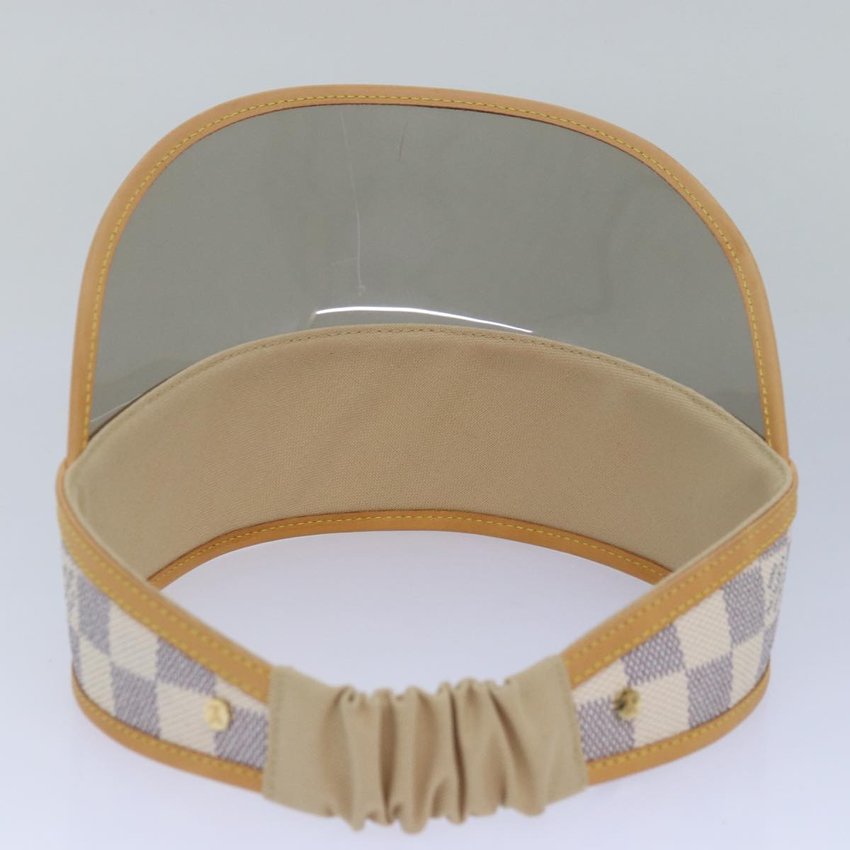 LOUIS VUITTON Damier Azur Sun Visor M72583 LV Auth 76440