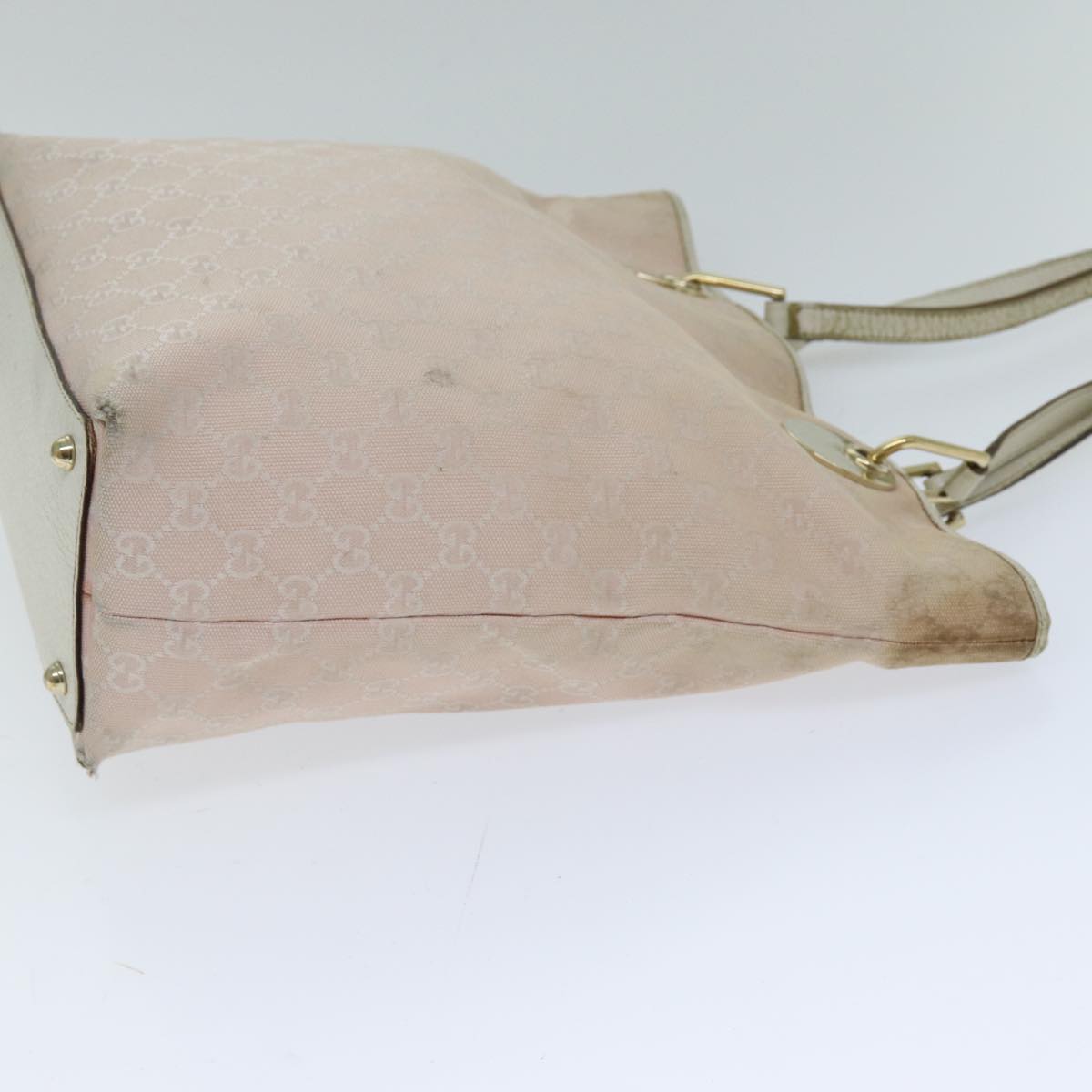 GUCCI GG Canvas Tote Bag Pink 120836 Auth 76452