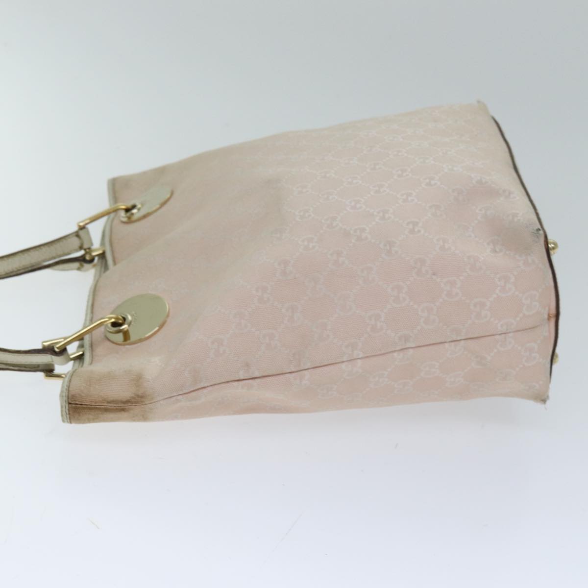 GUCCI GG Canvas Tote Bag Pink 120836 Auth 76452