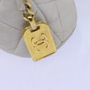 CHANEL Matelasse Chain Shoulder Bag Leather White CC Auth 76482-10