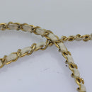 CHANEL Matelasse Chain Shoulder Bag Leather White CC Auth 76482-8