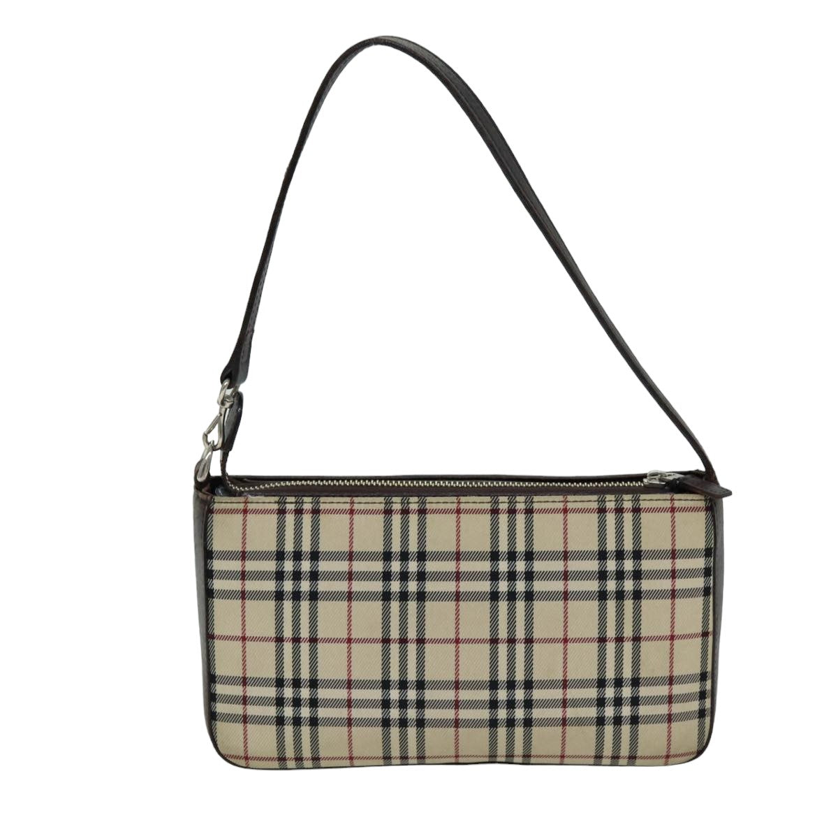 BURBERRY Nova Check Shoulder Bag Canvas Beige Auth 76502 - 0