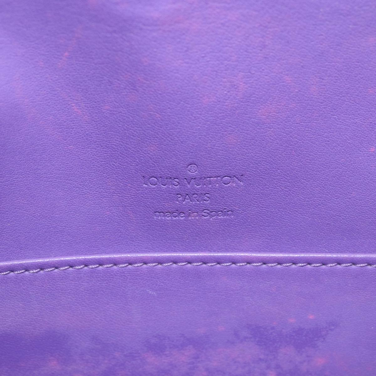 LOUIS VUITTON Monogram Vernis Thompson Street Bag Purple Viole M91095 Auth 76507
