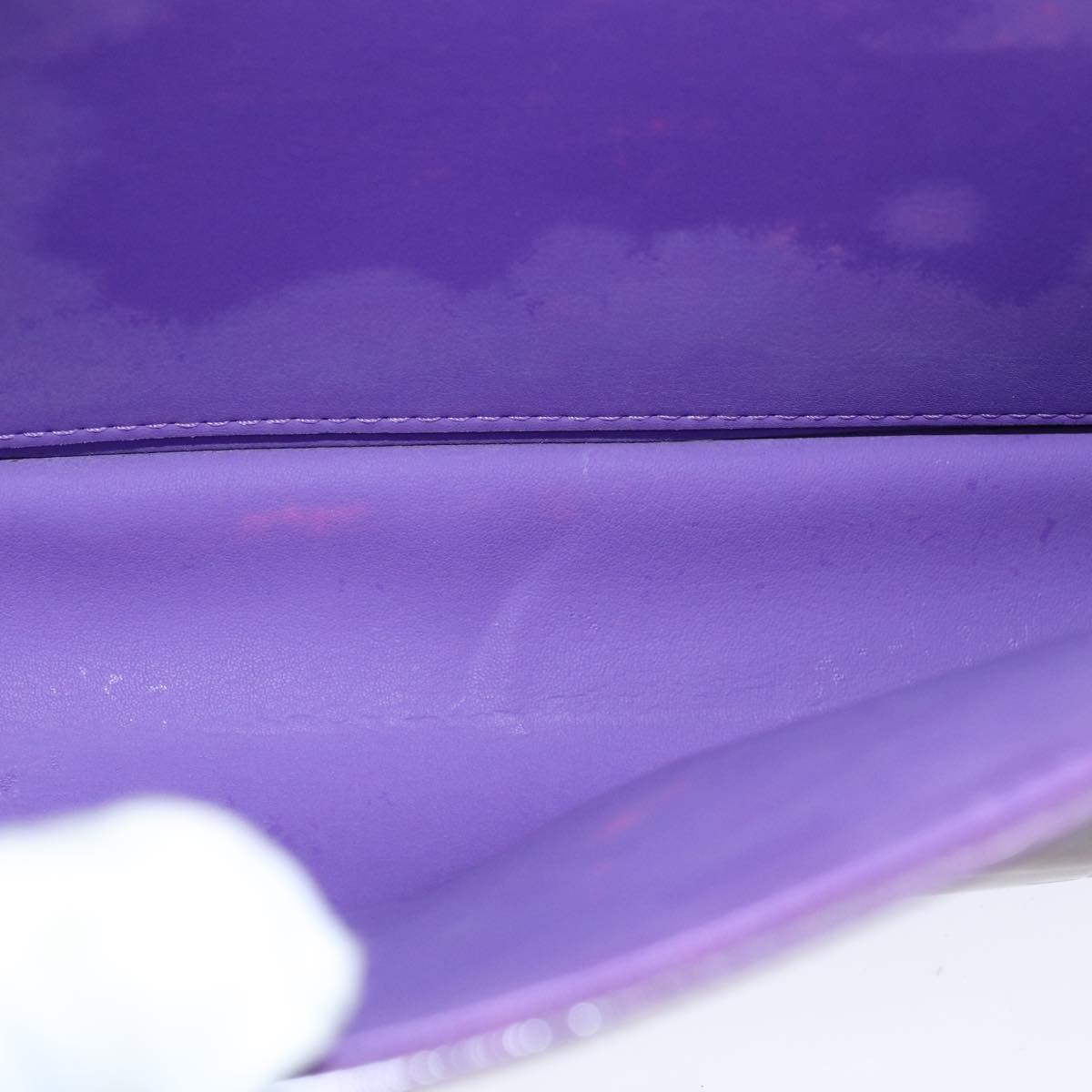 LOUIS VUITTON Monogram Vernis Thompson Street Bag Purple Viole M91095 Auth 76507