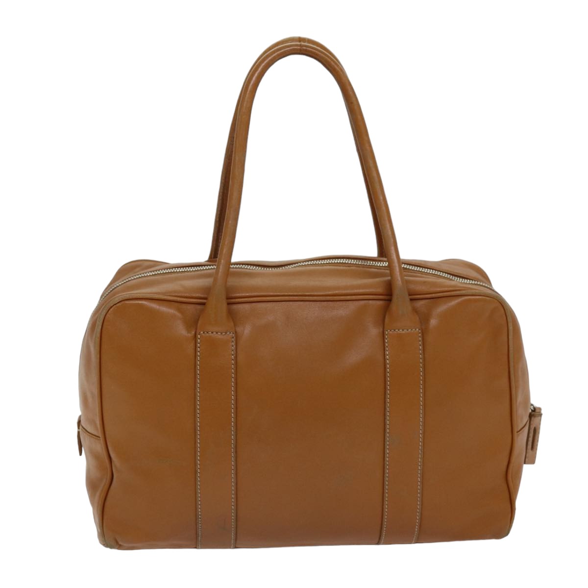PRADA Hand Bag Leather Brown Auth 76511 - 0