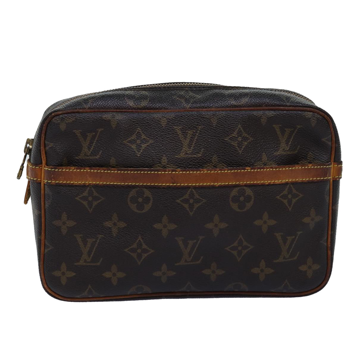 LOUIS VUITTON Monogram Compiegne 23 Clutch Bag M51847 LV Auth 76536