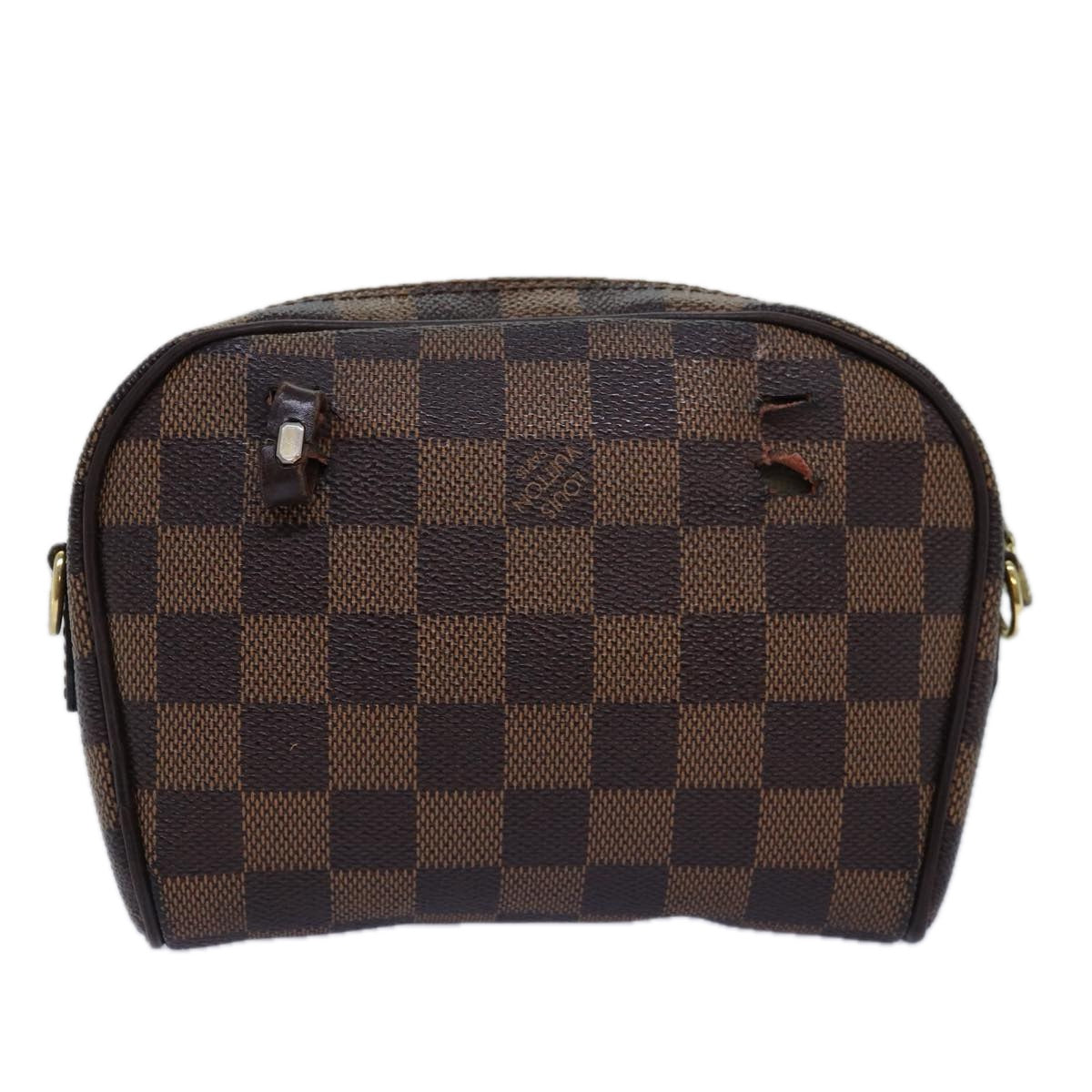 LOUIS VUITTON Damier Ebene Pochette Ipanema Shoulder Bag N51296 LV Auth 76545