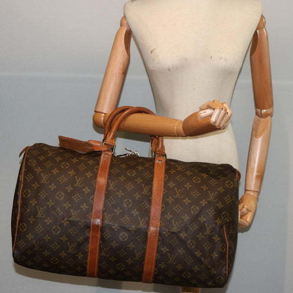 LOUIS VUITTON Monogram Keepall 50 Boston Bag M41426 LV Auth 76552