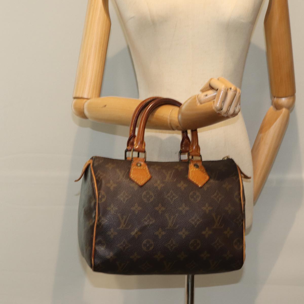 LOUIS VUITTON Monogram Speedy 25 Hand Bag M41528 LV Auth 76569