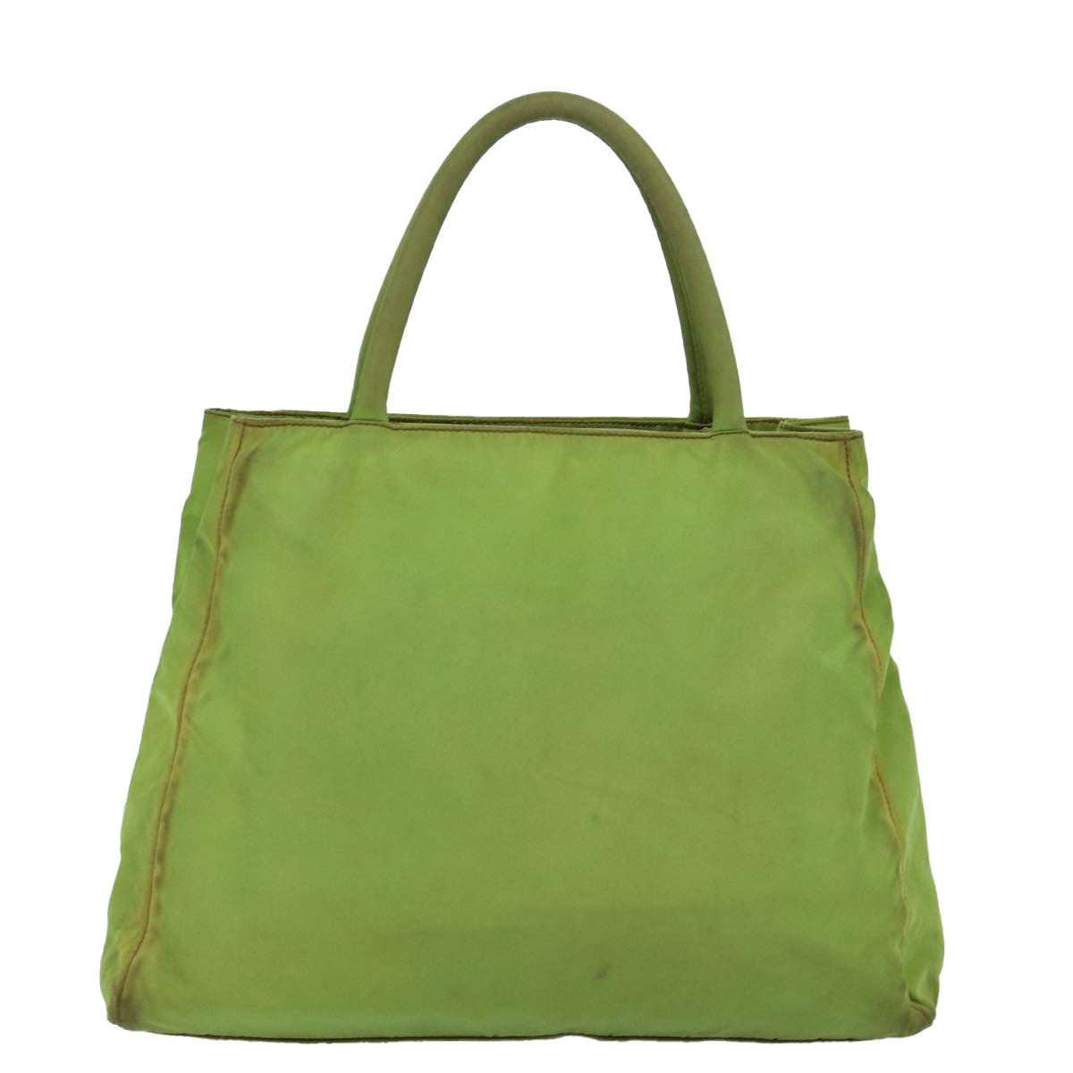 PRADA Hand Bag Nylon Green Auth 76574