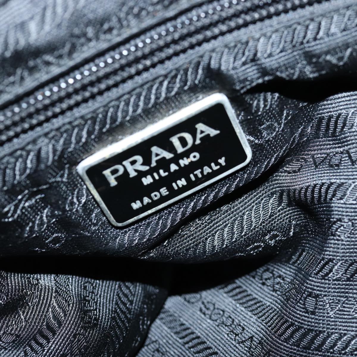 PRADA Backpack Nylon Black Auth 76575