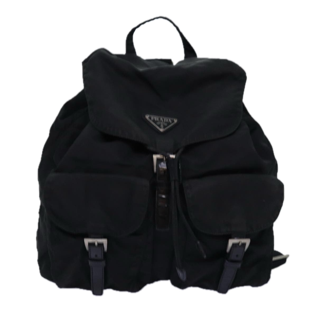 PRADA Backpack Nylon Black Auth 76575