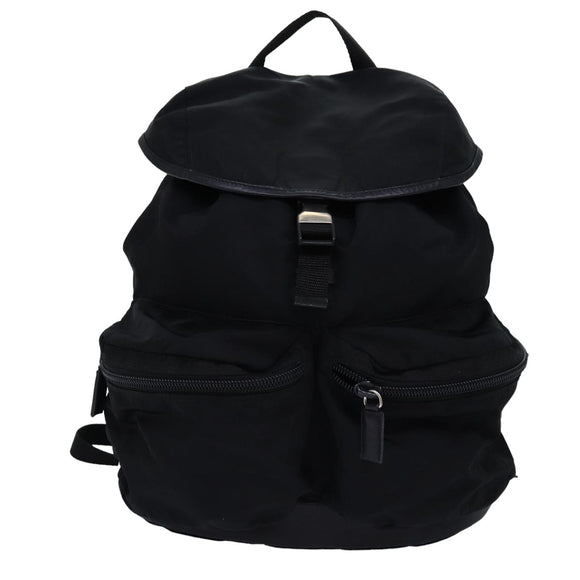 PRADA Backpack Nylon Black Auth 76576