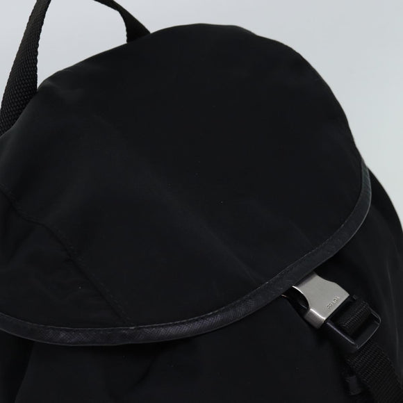 PRADA Backpack Nylon Black Auth 76576