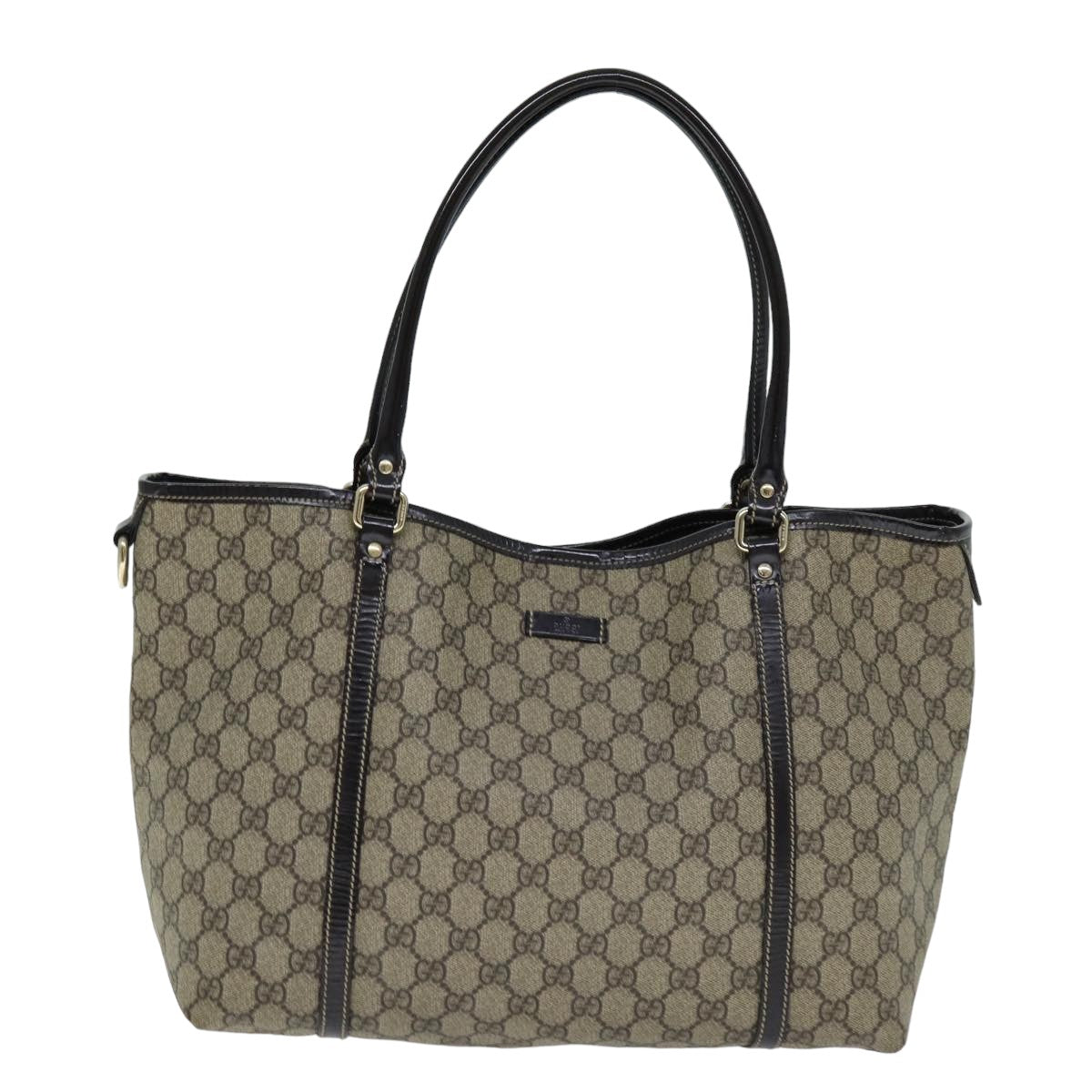 GUCCI GG Supreme Tote Bag PVC Beige 197953 Auth 76579