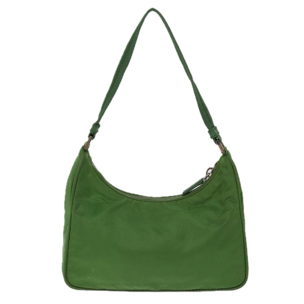 PRADA Hand Bag Nylon Green Auth 76581 - 0