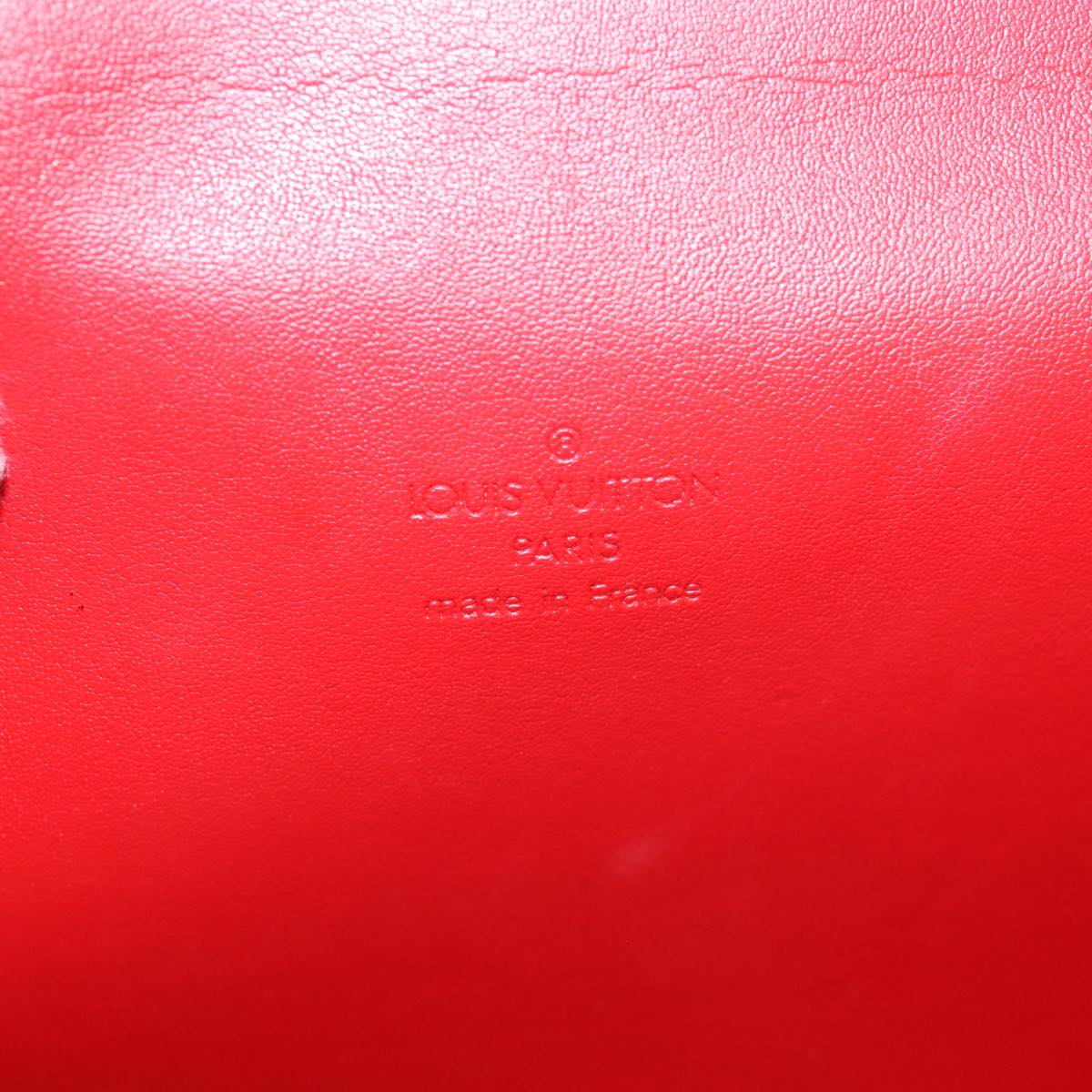 LOUIS VUITTON Monogram Vernis Spring Street Hand Bag Red M91135 LV Auth 76599