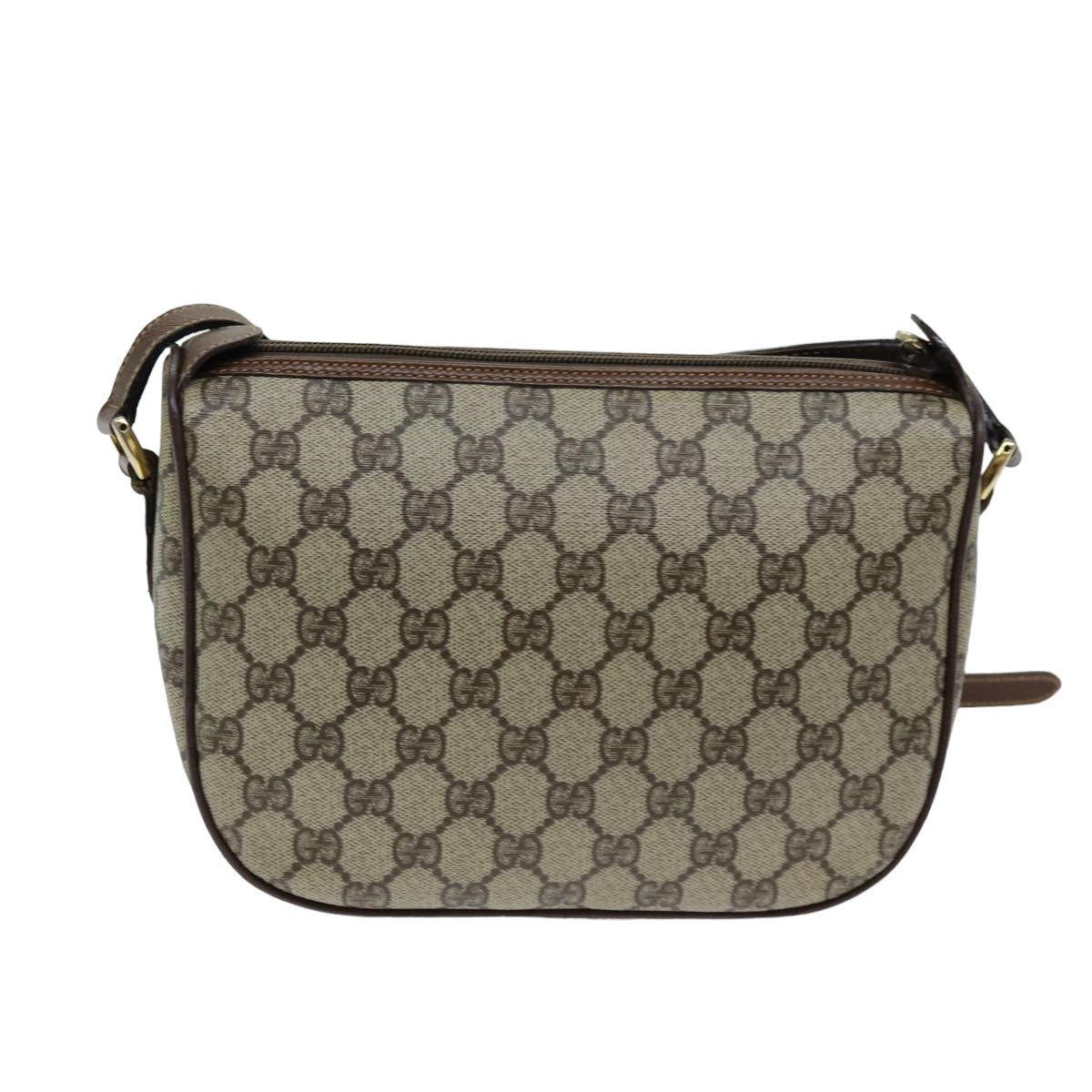 GUCCI GG Supreme Shoulder Bag PVC Leather Beige 001 754 6177 4021 Auth 76609