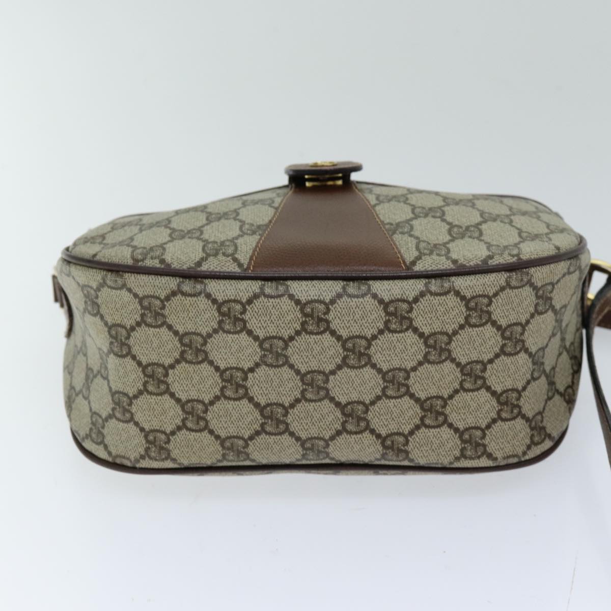 GUCCI GG Supreme Shoulder Bag PVC Leather Beige 001 754 6177 4021 Auth 76609