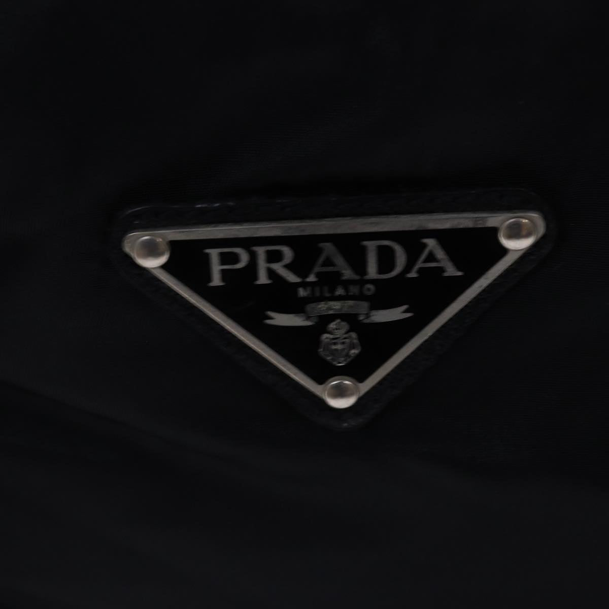 PRADA Boston Bag Nylon 2way Black Auth 76660