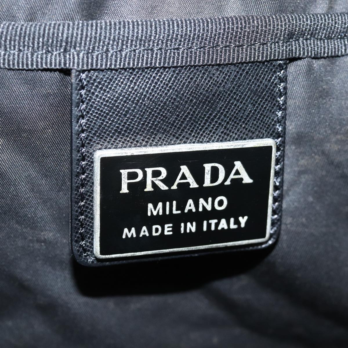 PRADA Boston Bag Nylon 2way Black Auth 76660