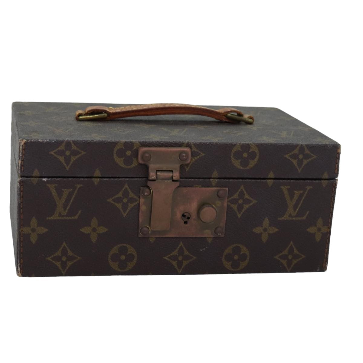 LOUIS VUITTON Monogram Boite A Tour Jewelry Box M47236 LV Auth 76661