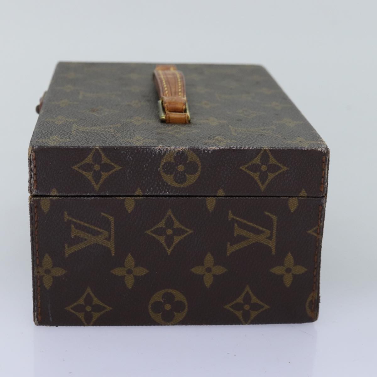 LOUIS VUITTON Monogram Boite A Tour Jewelry Box M47236 LV Auth 76661