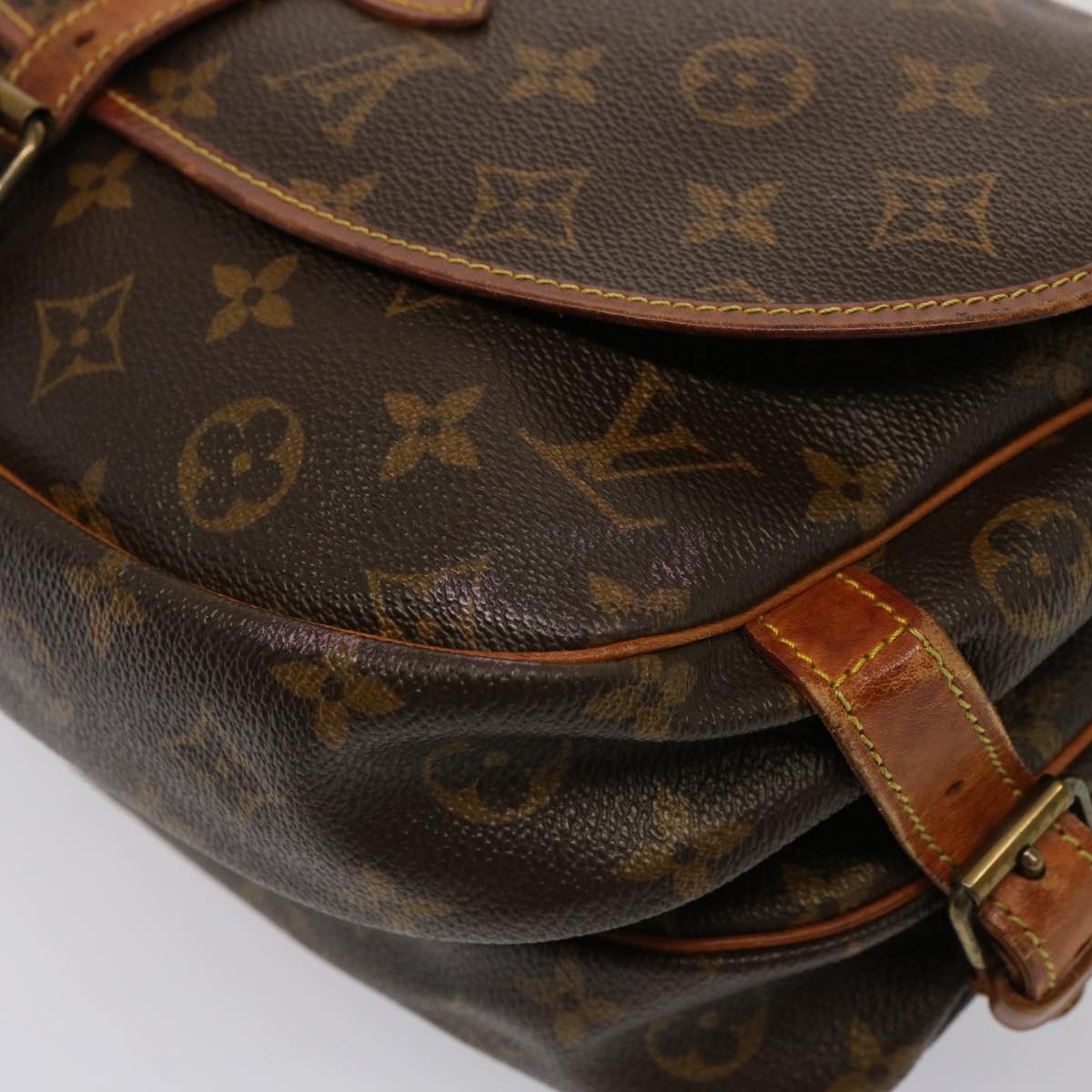 LOUIS VUITTON Monogram Saumur 30 Shoulder Bag M42256 LV Auth 76686